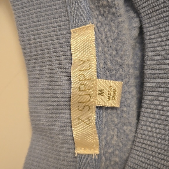 Z Supply Blue Sweatshirt with LOVE Graphic - Picture 3 of 4